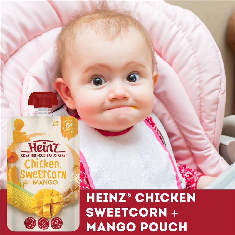 Heinz Chicken Sweetcorn & Mango Pouch 120g 6m+