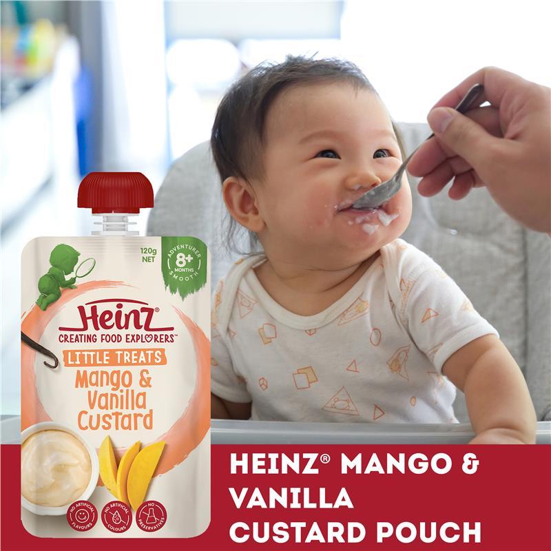 Heinz Mango Vanilla Custard Pouch 120g 8m+