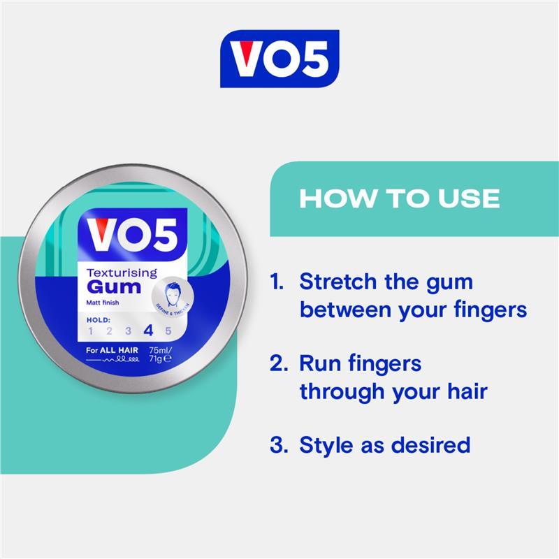 Vo5 Hair Gel Texturizing Gum 75mL