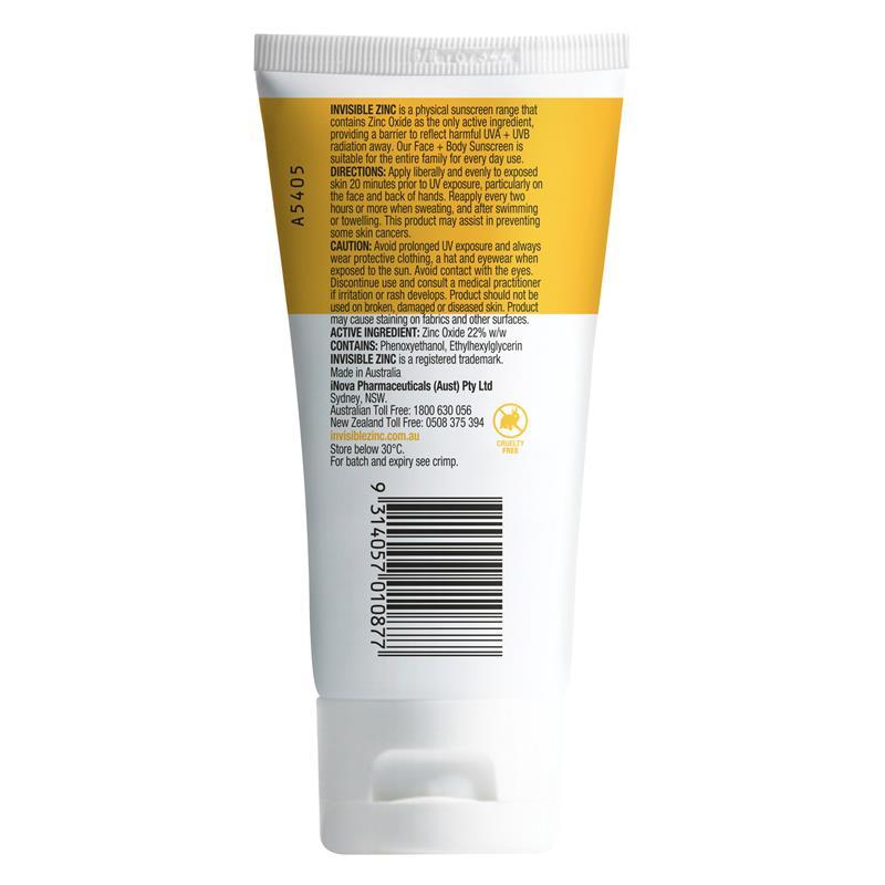 Invisible Zinc SPF 50 Face and Body 75g