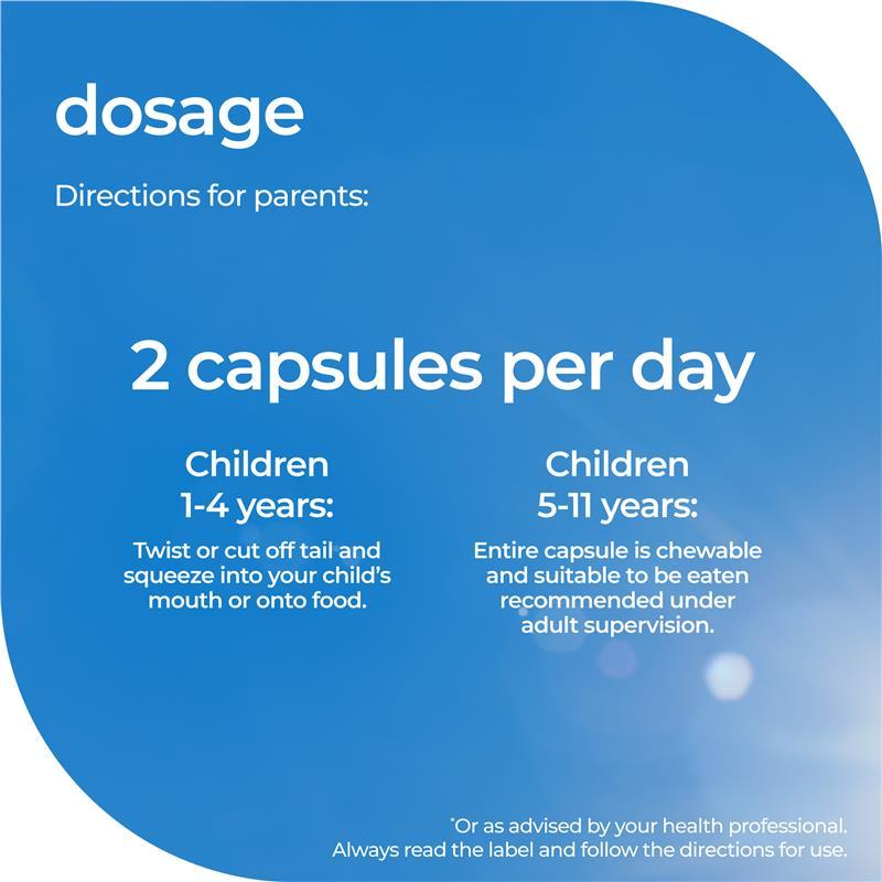 Nature's Way Kids Smart DHA 300mg Triple Strength 50 Soft Capsules