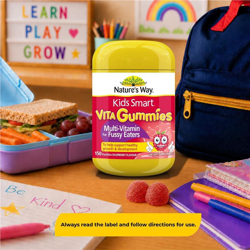 Nature's Way Kids Smart Vita Gummies Multi-Vitamin for Fussy Eaters 150 Pastilles Exclusive Size