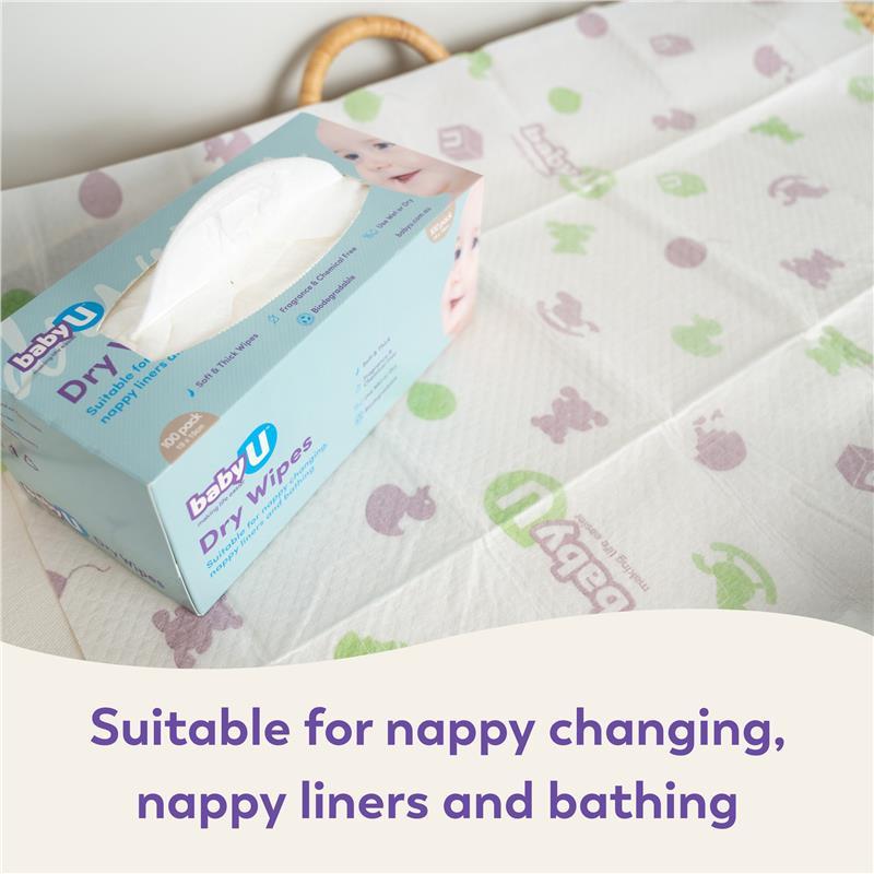 Baby U Dry Wipes 100 Pack