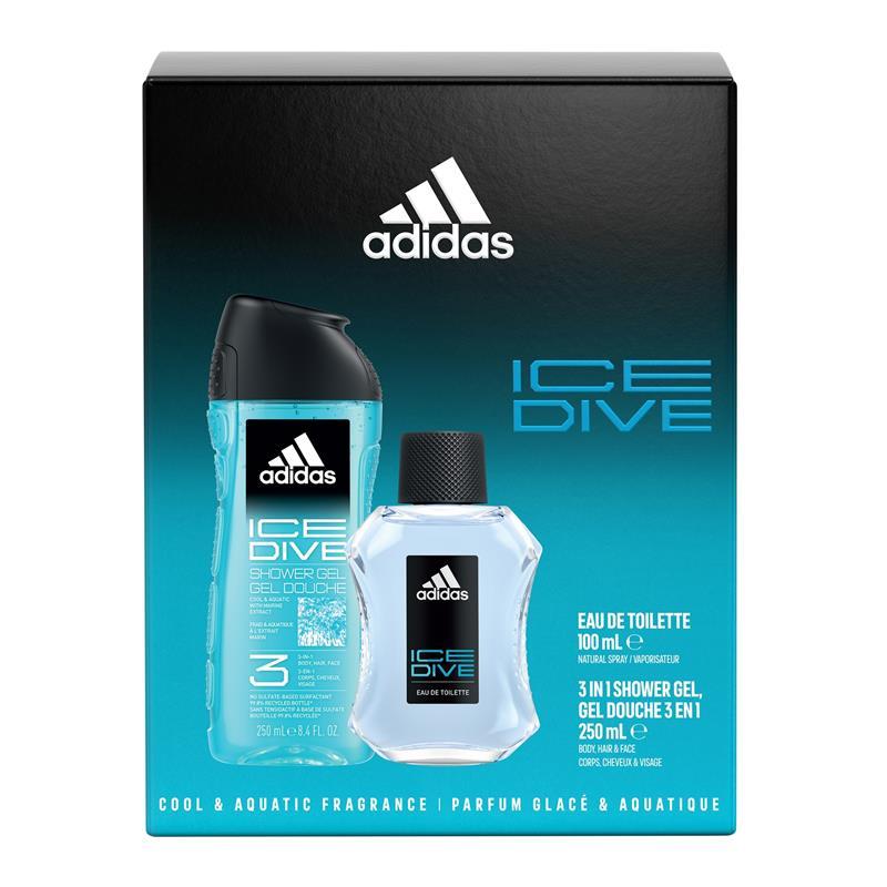 Adidas Ice Dive Eau de Toilette 100ml 2 Piece Set