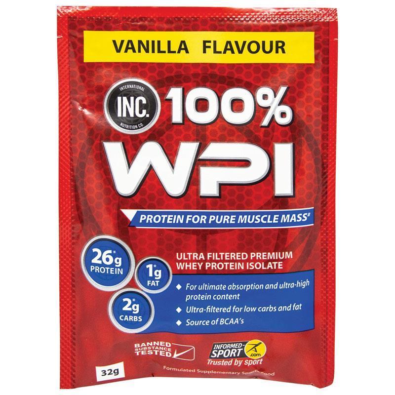 INC. 100% WPI Vanilla Sachet 32g