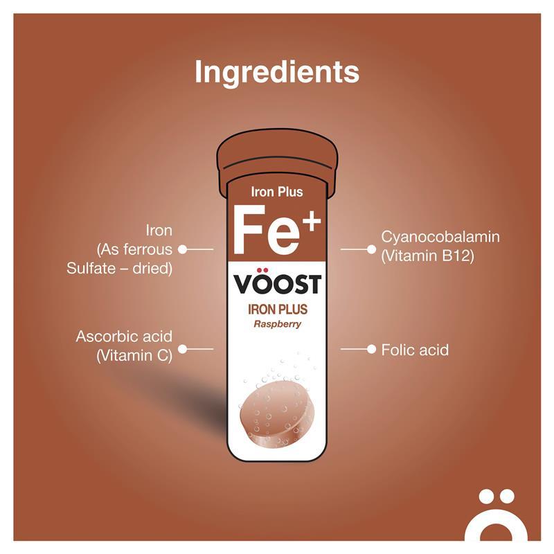 Voost Iron Plus Effervescent 10 Tablets