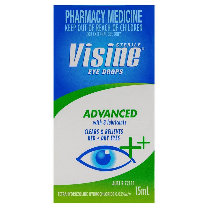 Buy Visine Advanced Relief Eye Drops 15mL online at Chemist Warehouse