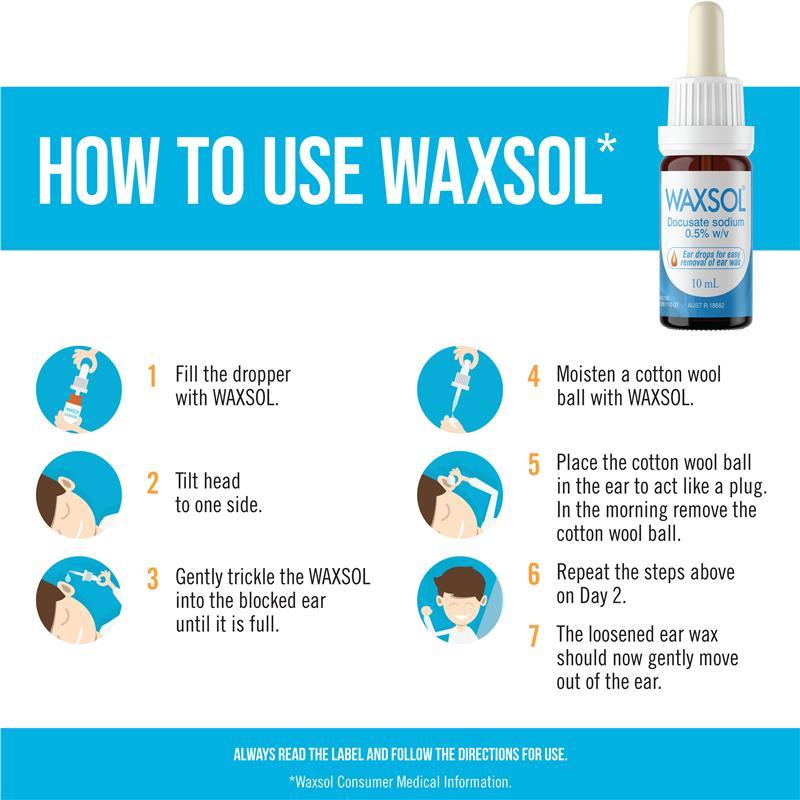Waxsol Ear Drops 0.5% 10mL