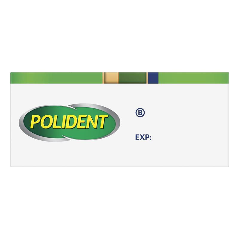 Polident Denture Adhesive Cream Fresh Mint 2x60g Pack Exclusive Size