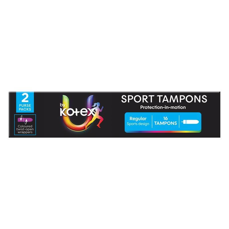 U by Kotex Sport Tampons Regular 16 Pack