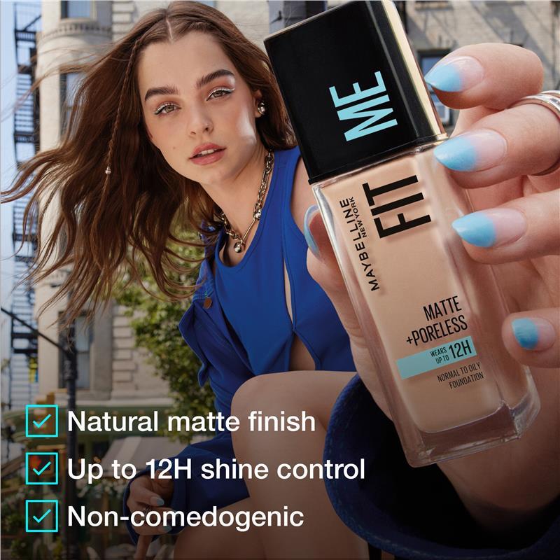 Maybelline Fit Me Matte & Poreless Mattifying Liquid Foundation - Light Beige 118