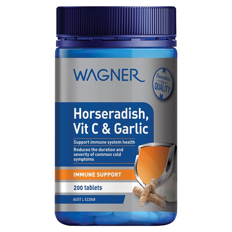 Wagner Horseradish Vitamin C & Garlic 200 Tablets