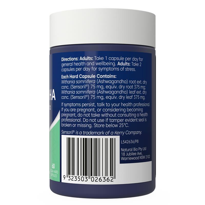 Bioglan Ashwagandha 60 Vegan Capsules