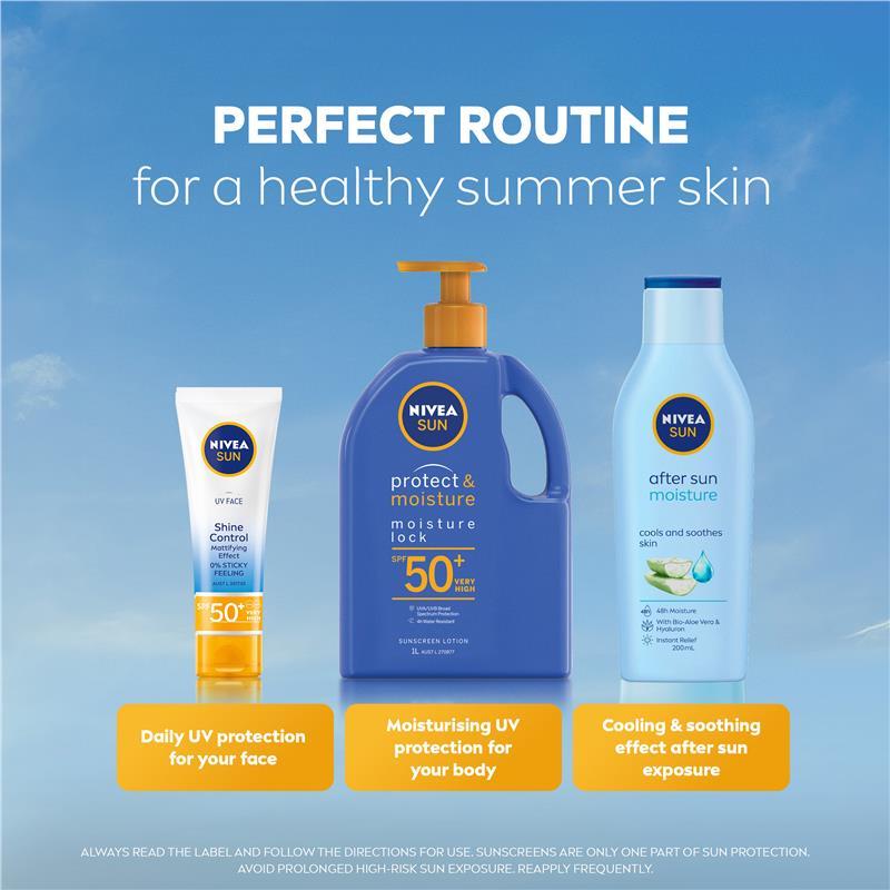 NIVEA Sun Protect & Moisture SPF50+ Sunscreen Lotion Pump 1L
