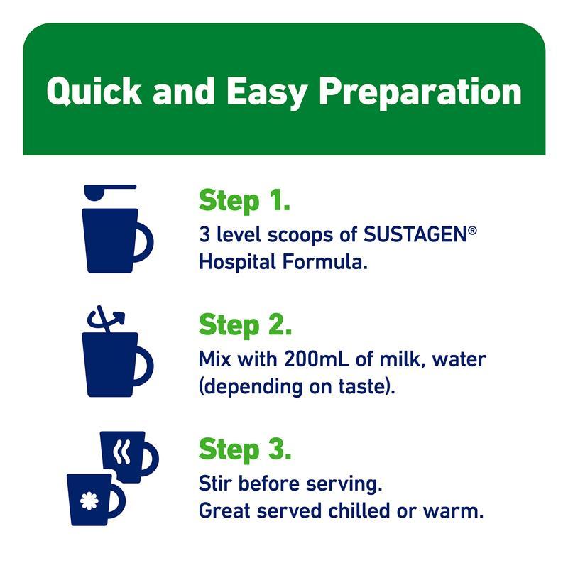 Sustagen Hospital Formula + Fibre Nutritional Supplement Chocolate Flavour 840g