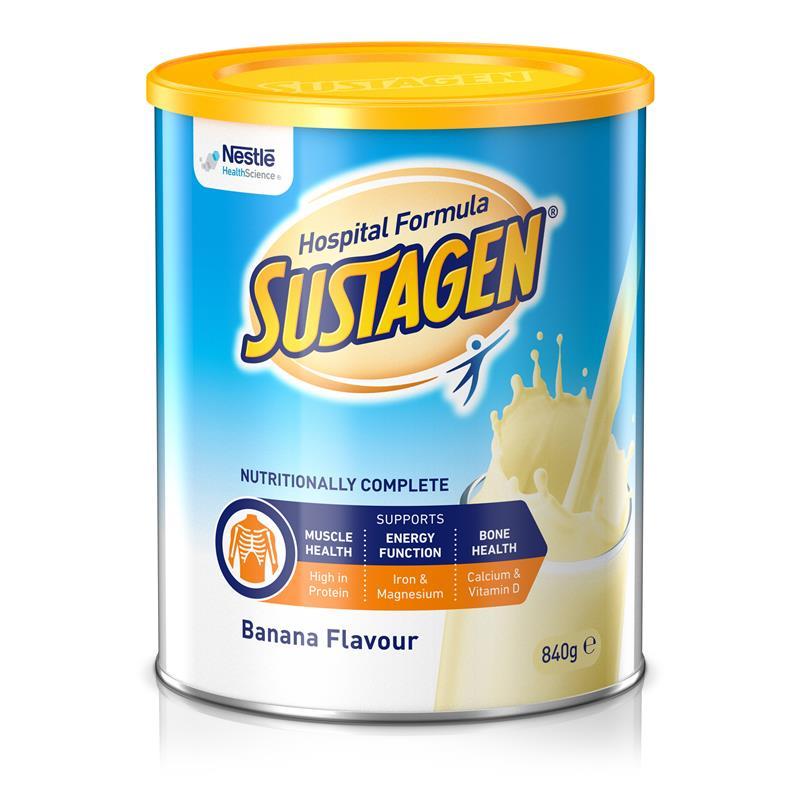 Sustagen Hospital Formula Nutritional Supplement Banana Flavour 840g