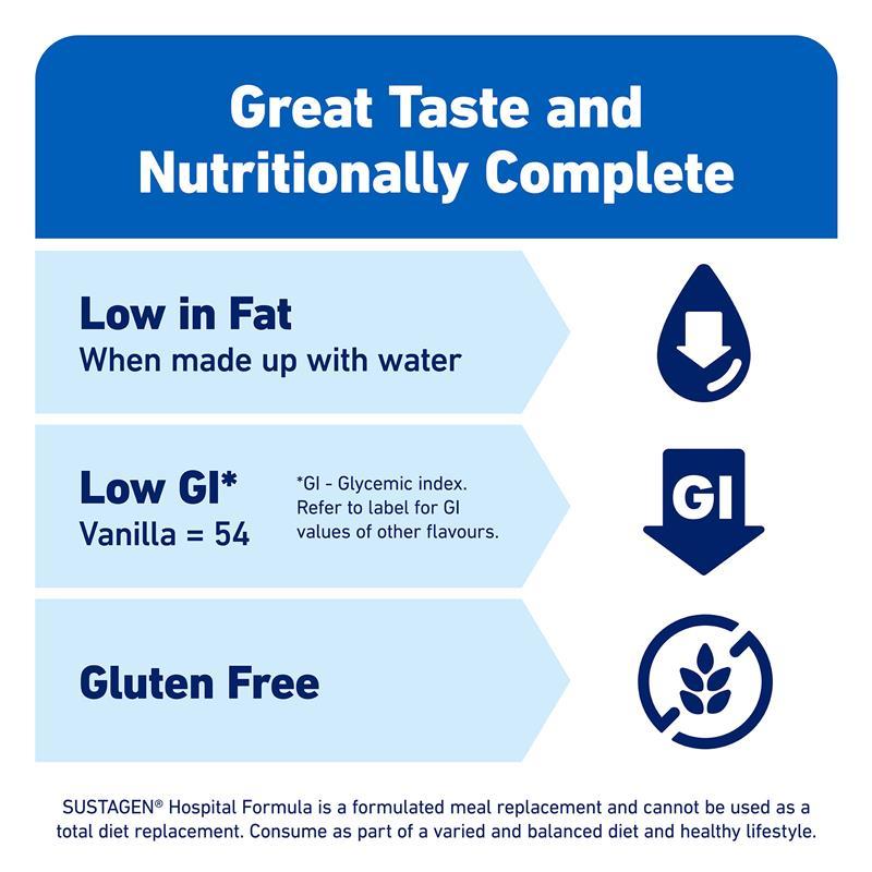 Sustagen Hospital Formula Nutritional Supplement Vanilla Flavour 840g