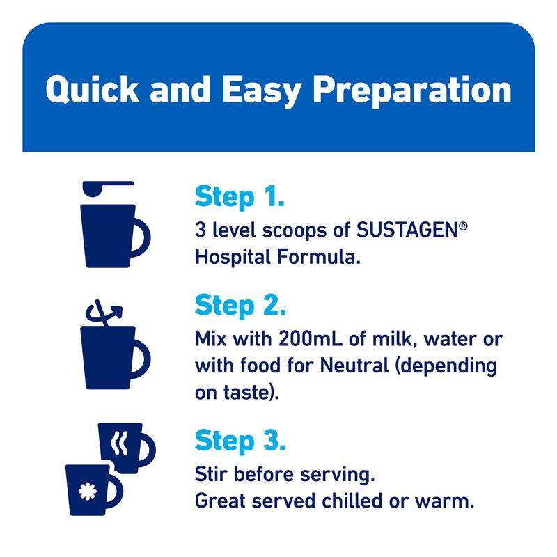 Sustagen Hospital Formula Nutritional Supplement Vanilla Flavour 840g