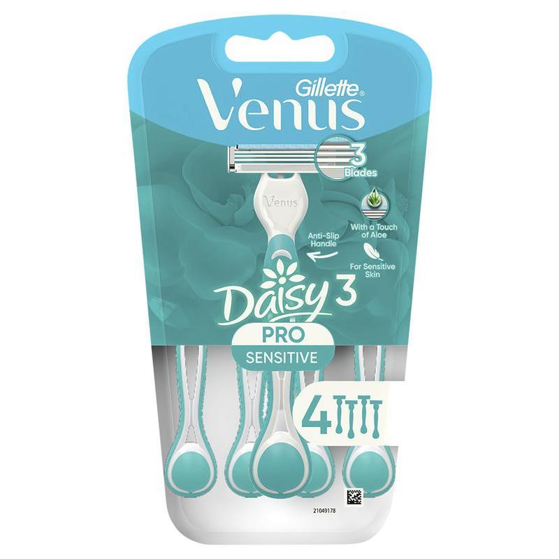 Gillette Venus Daisy3 Pro Sensitive Disposable Razors 4 Pack