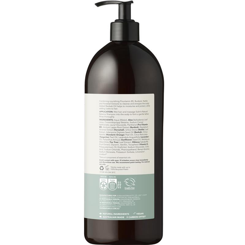 Sukin Natural Balance Shampoo 1 Litre