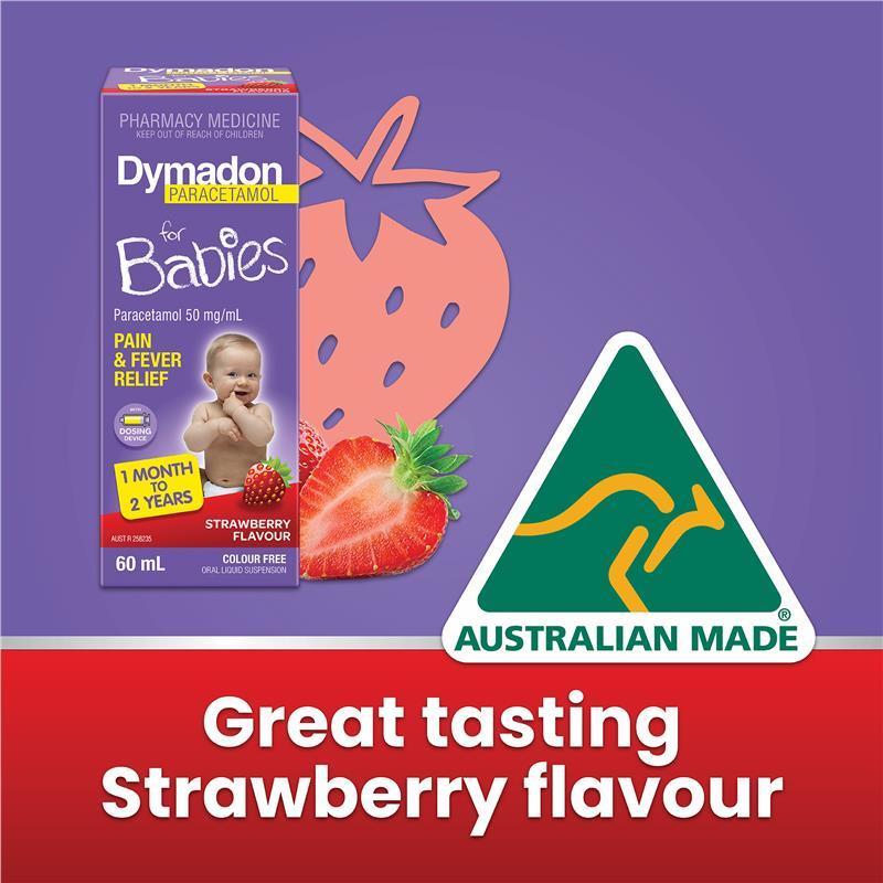 Dymadon for Babies Strawberry 1 Month - 2 Years 60ml