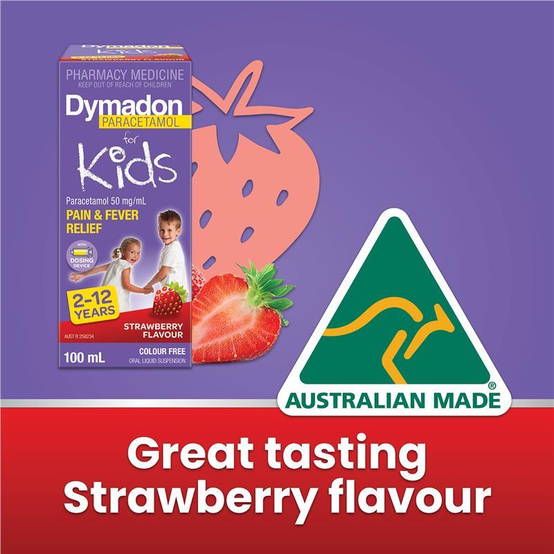 Dymadon for Kids Strawberry 2 Years - 12 Years 200ml