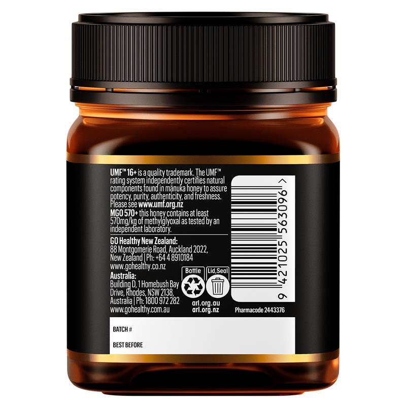 GO Healthy Manuka Honey UMF 16+ (MGO 570+) 250gm (Not For Sale In WA)