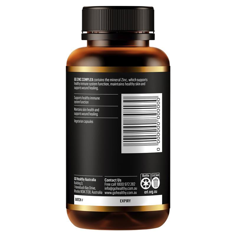 GO Healthy Zinc Complex 120 Hard Capsules