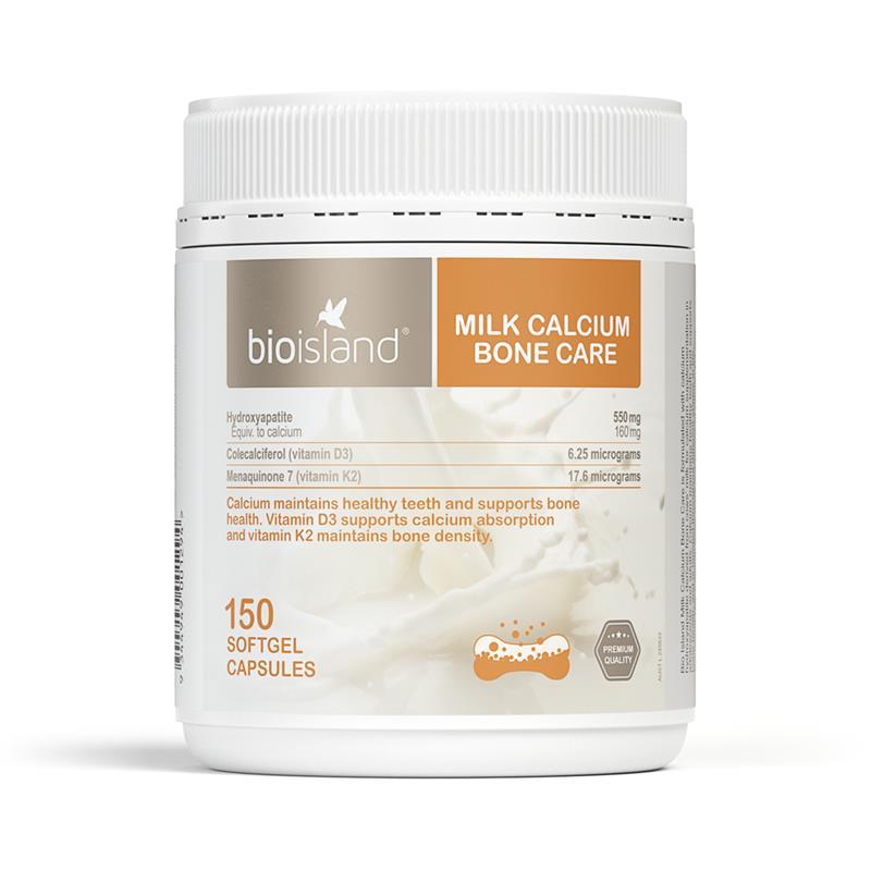 Bio Island Milk Calcium Bone Care 150 Softgel Capsules