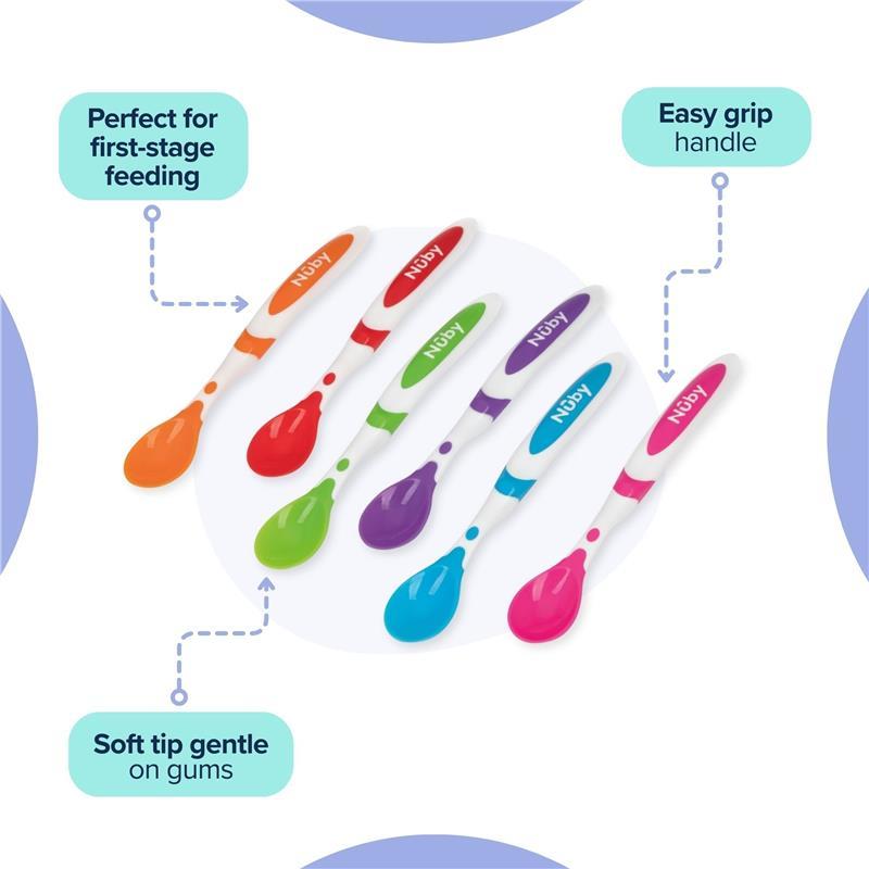 Nuby Weaning Spoons 6 Pack