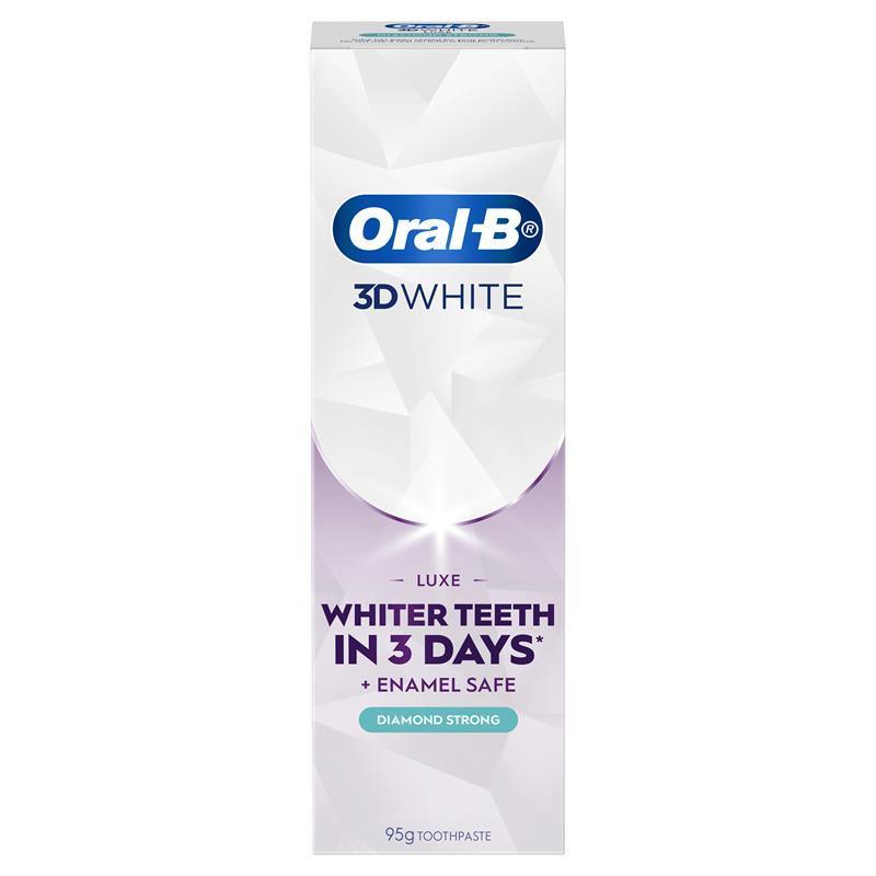 Buy Oral B Teeth Whitening Toothpaste 3D White Luxe Diamond Strong 95g ...