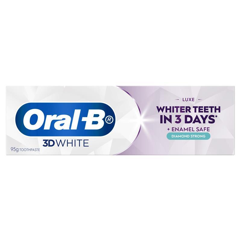 Oral B Teeth Whitening Toothpaste 3D White Luxe Diamond Strong 95g