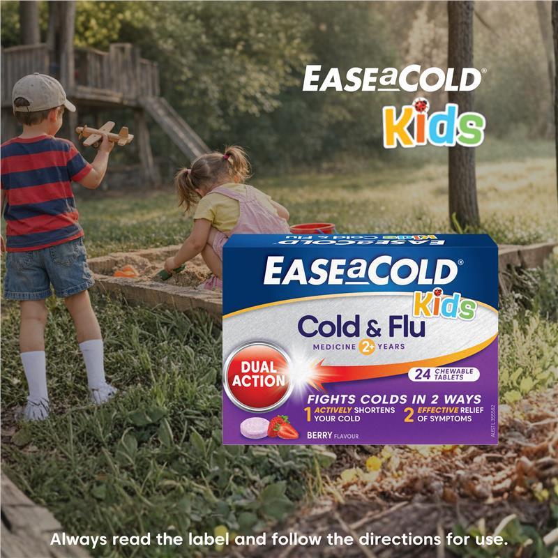 Ease a Cold & Flu Kids Berry 24 Chewable Tablets