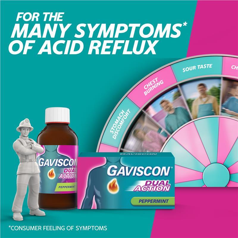 Gaviscon Dual Action Tablets for Heartburn and Indigestion 48 Pack