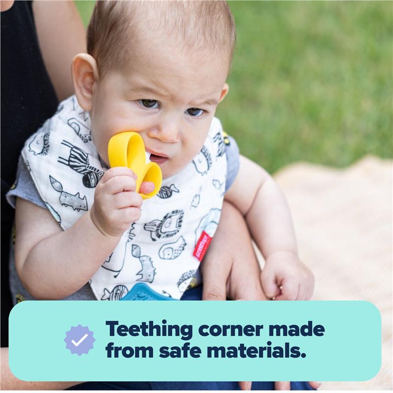 Nuby Muslin Bandana Bib with Teething Corner Girl 2 Pack