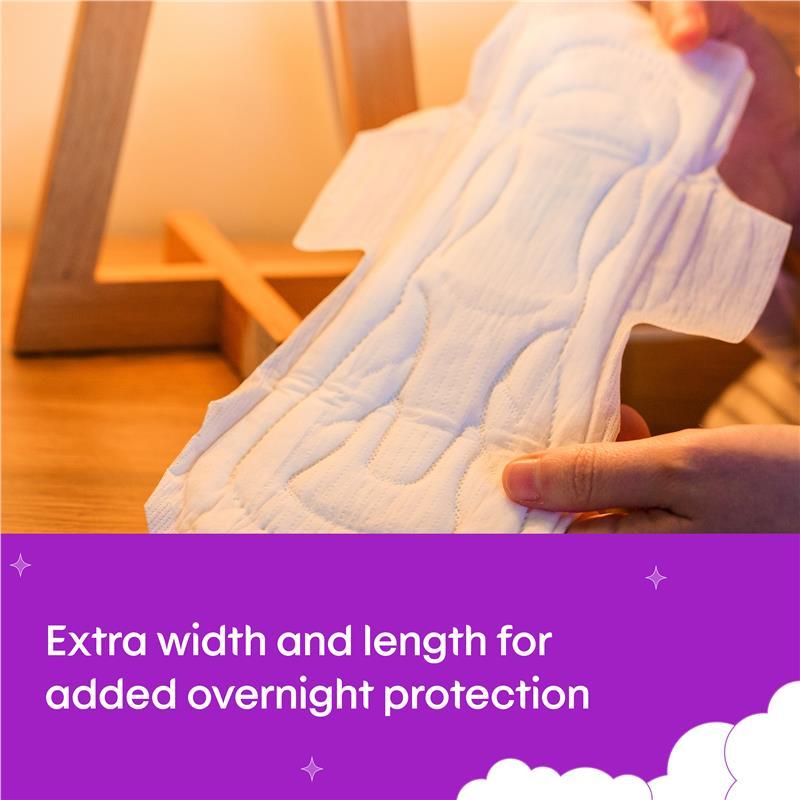 U by Kotex Ultrathin Overnight Pads Long with Wings 8 Pack