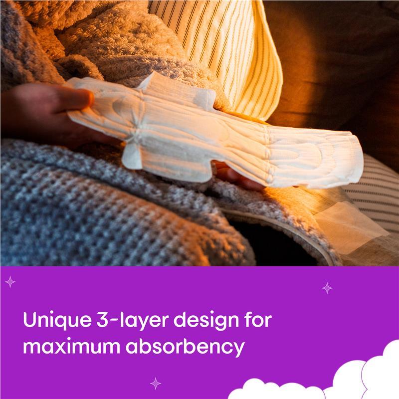 U by Kotex Ultrathin Overnight Pads Long with Wings 8 Pack