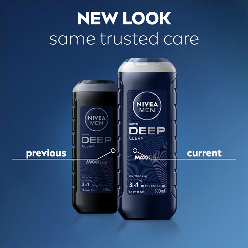 NIVEA for Men Deep Shower Gel 500ml
