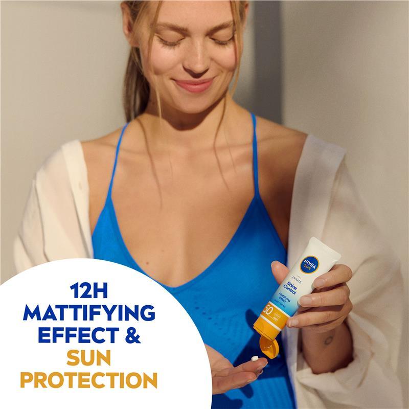 NIVEA Sun UV Face Sunscreen Shine Control SPF50 50ml