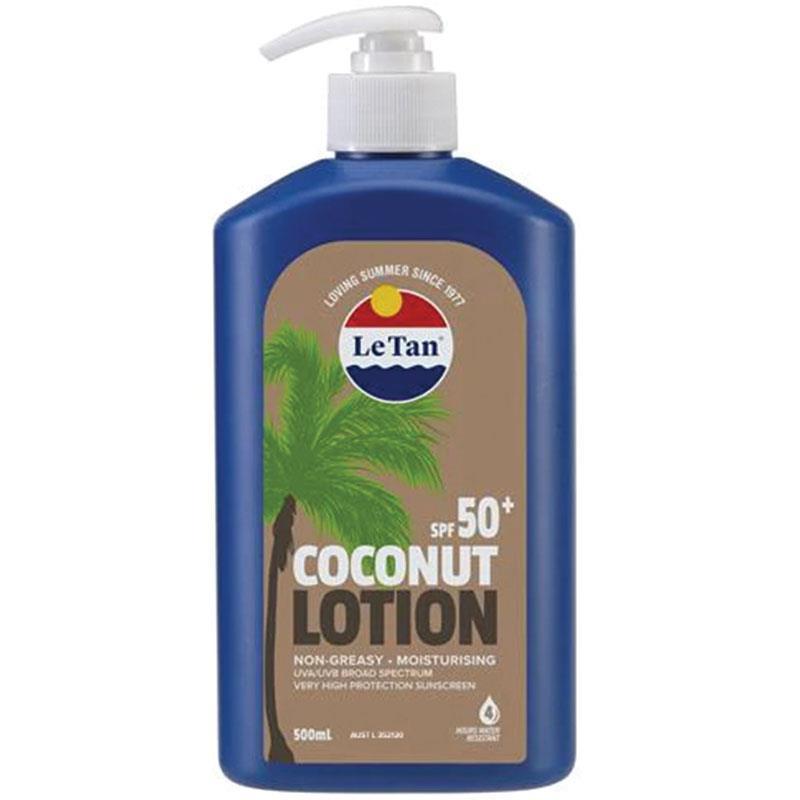 Le Tan SPF 50+ Coconut Sunscreen Lotion 500ml