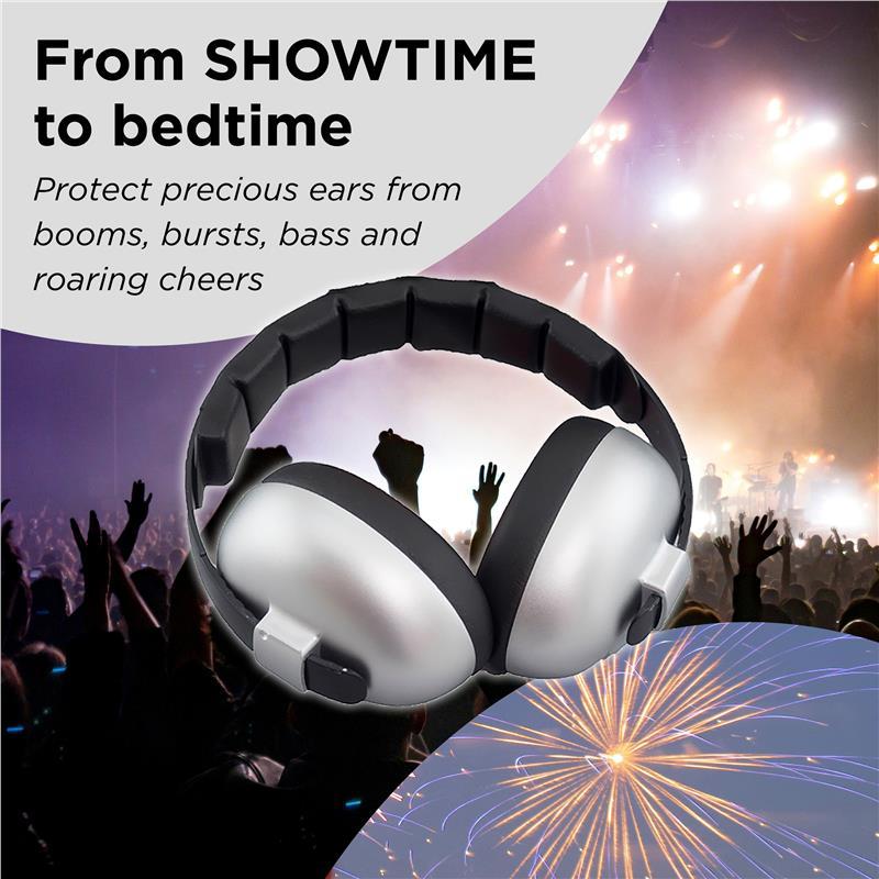 Banz Ear Muffs Mini 3+ Months to 2 Years Silver