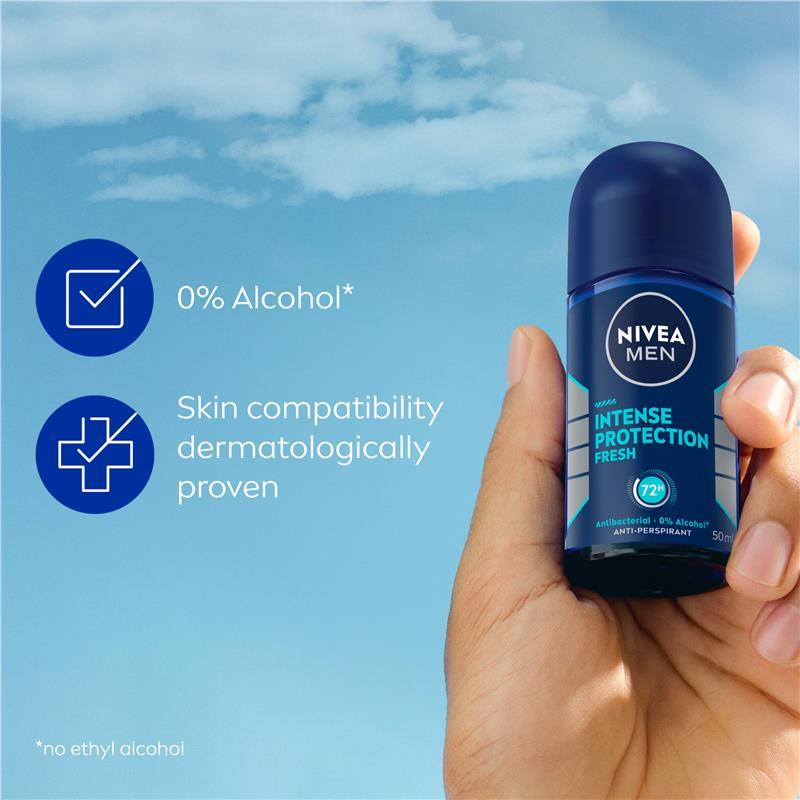 NIVEA MEN Intense Protection Fresh Roll On Deodorant 72H Protection 50ml