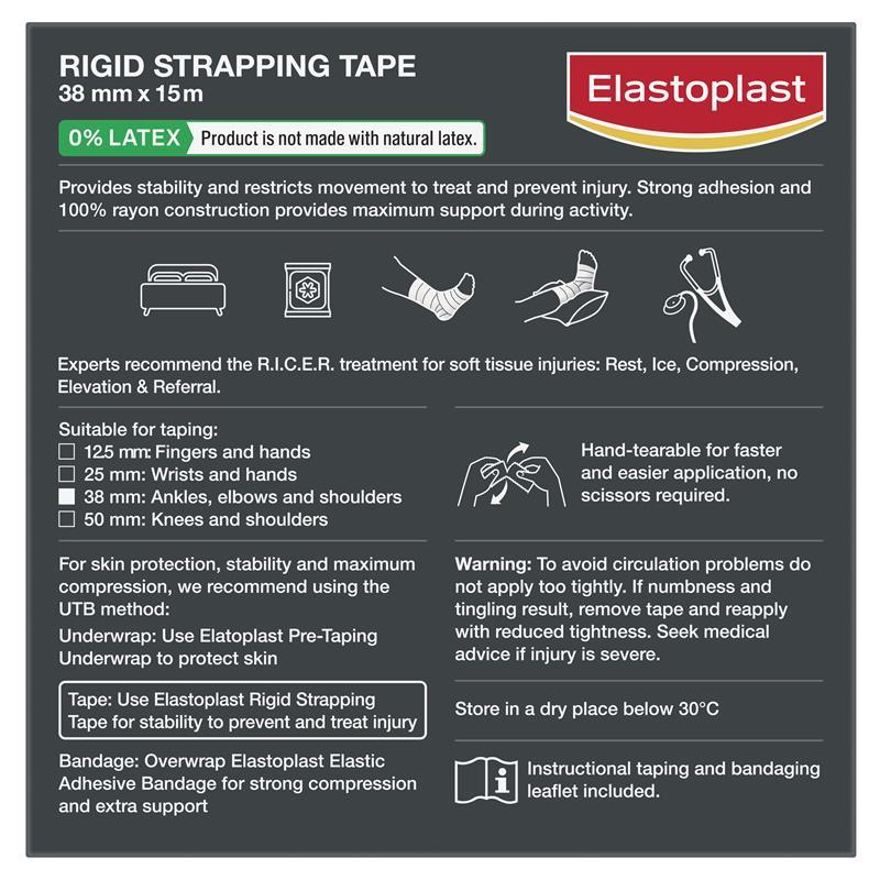 Elastoplast Sport Rigid Strapping Tape 38mm x 15m