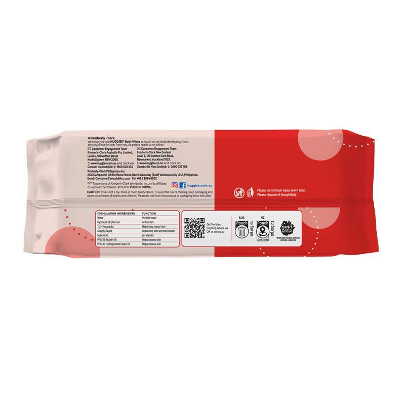 Huggies Essential Clean Baby Wipes Fragrance Free 80 Pack