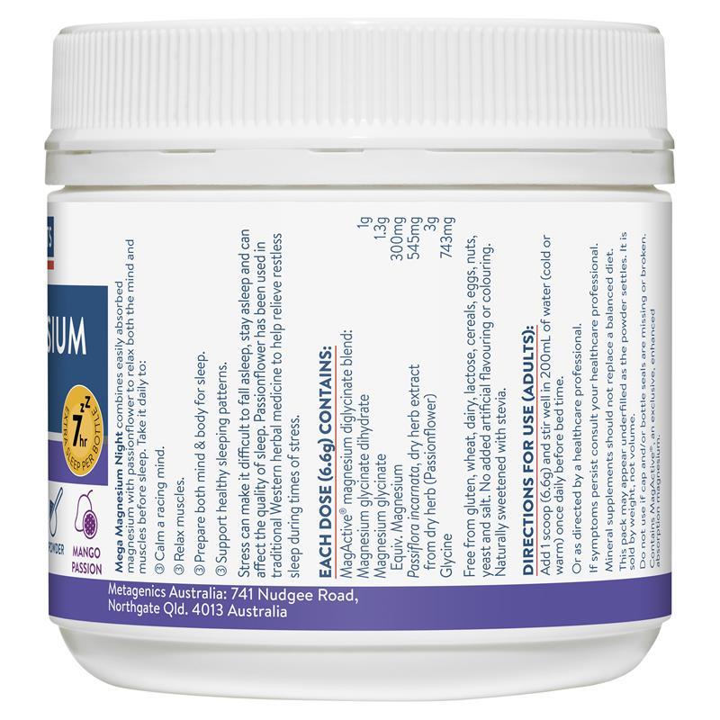 Ethical Nutrients Mega Magnesium Night 126g Powder