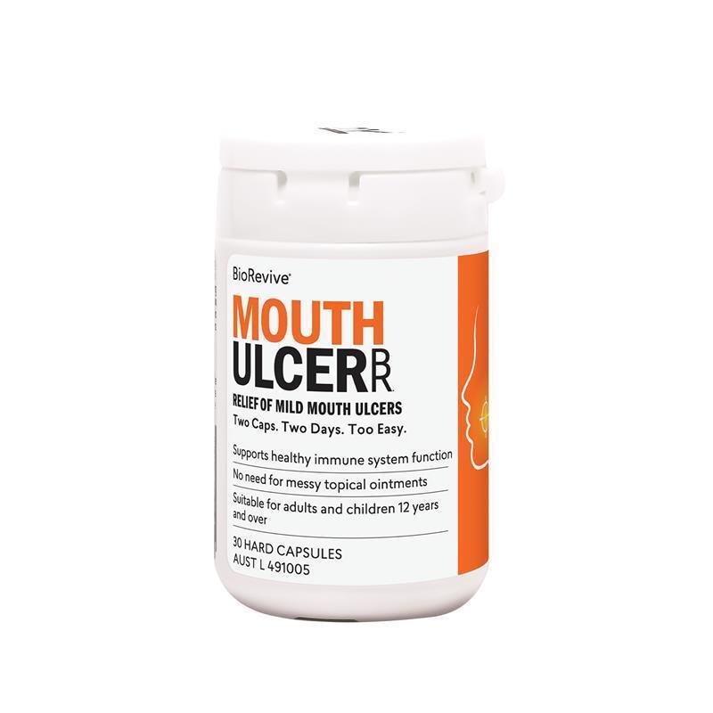BioRevive MouthUlcer Mouth Ulcer Relief 30 Capsules