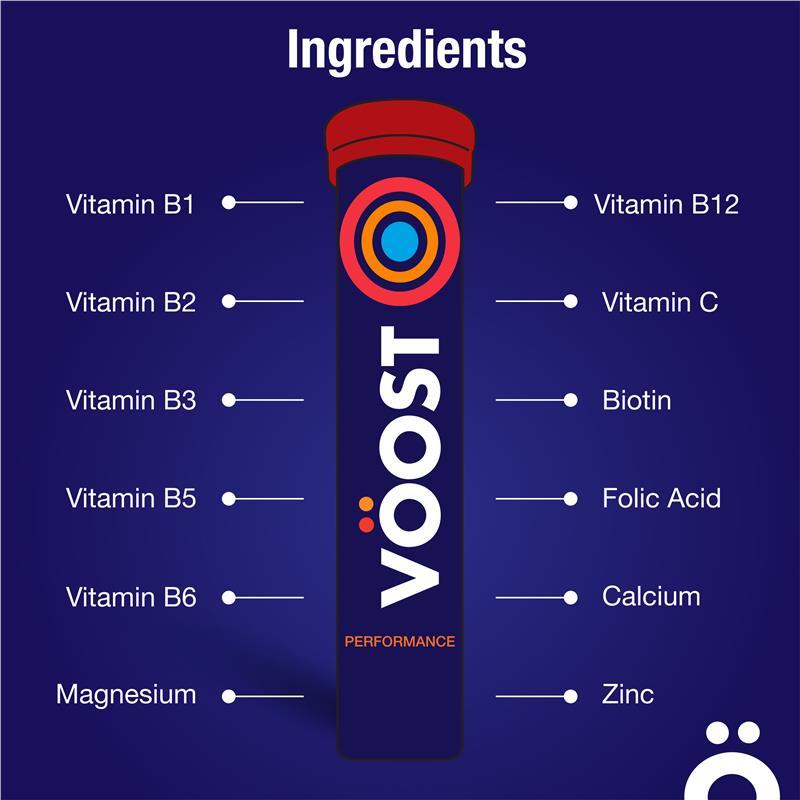 Voost Vitamin B+ Orange Performance Effervescent 20 Tablets
