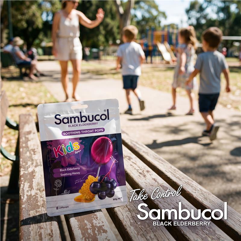 Sambucol Kids Soothing Throat Pops 8 Pack
