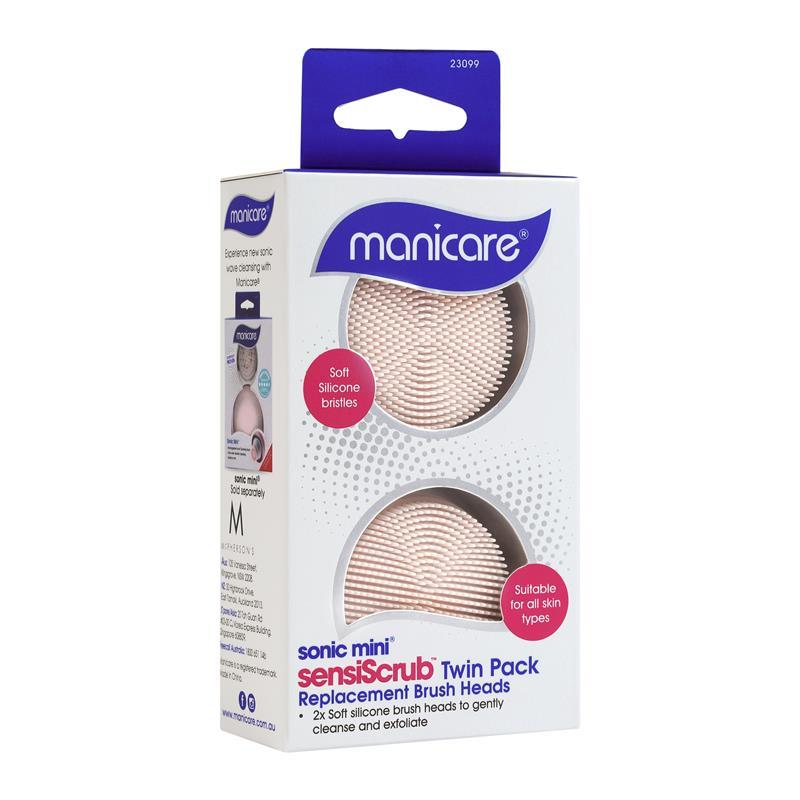 Manicare Sonic Mini SensiScrub Replacement Brush Heads Twin Pack