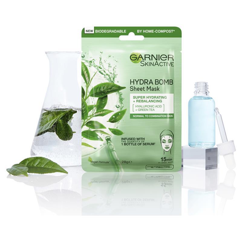 Garnier Hydra Bomb Hyaluronic Acid + Green Tea Sheet Mask